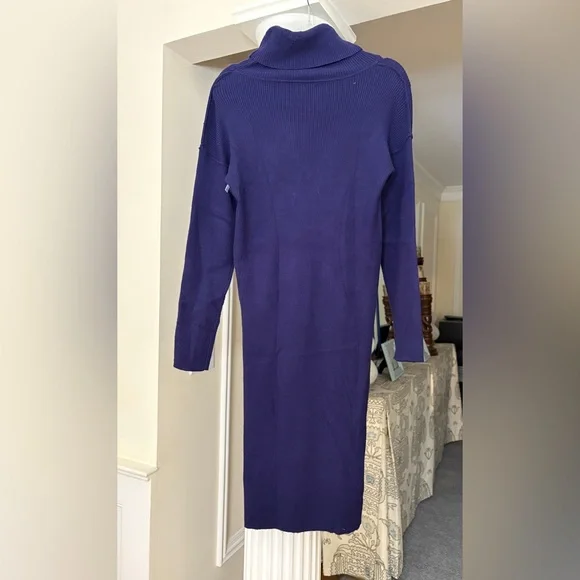Stitchdrop Ribbed Turtleneck Sweater Dress - NWOT - Picture 11 of 17